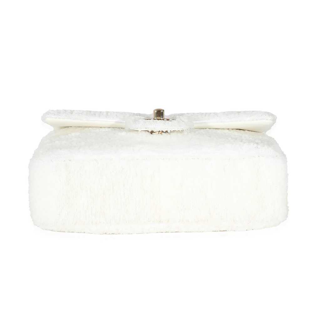 Chanel Chanel White Sequin Mini Single Flap Bag - image 3