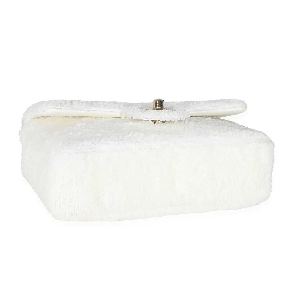 Chanel Chanel White Sequin Mini Single Flap Bag - image 4