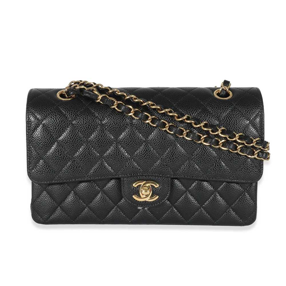 Chanel Chanel Black Quilted Caviar Medium Classic… - image 1