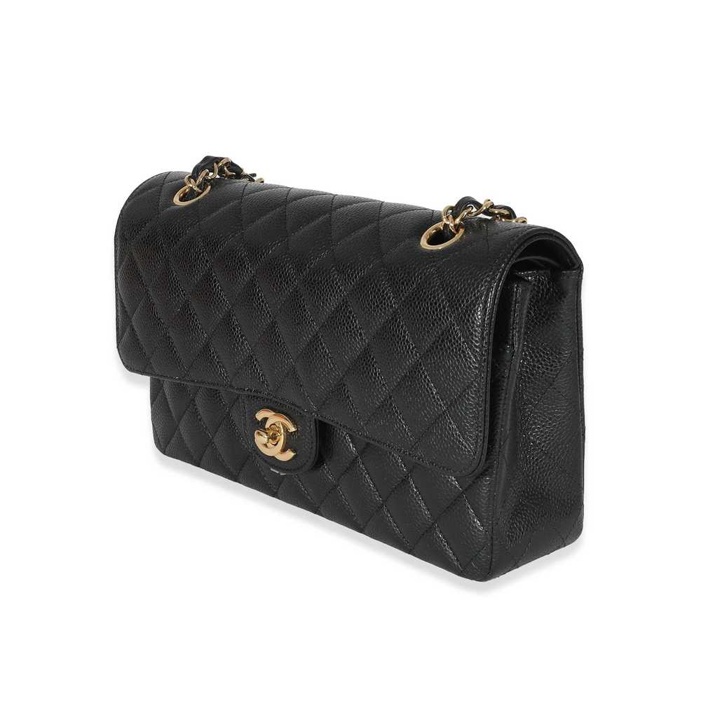 Chanel Chanel Black Quilted Caviar Medium Classic… - image 2