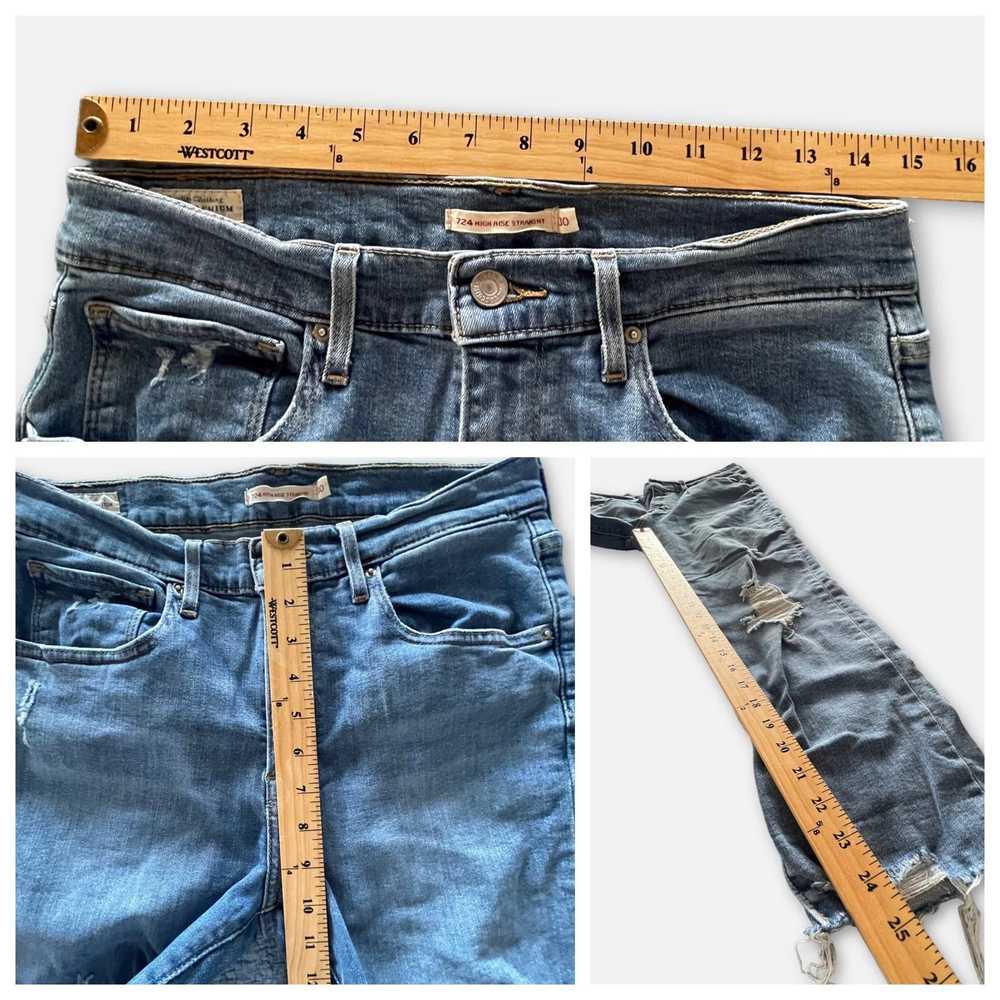 Levi's Levi's 724 High Rise Straight Jeans Sz 30 … - image 9