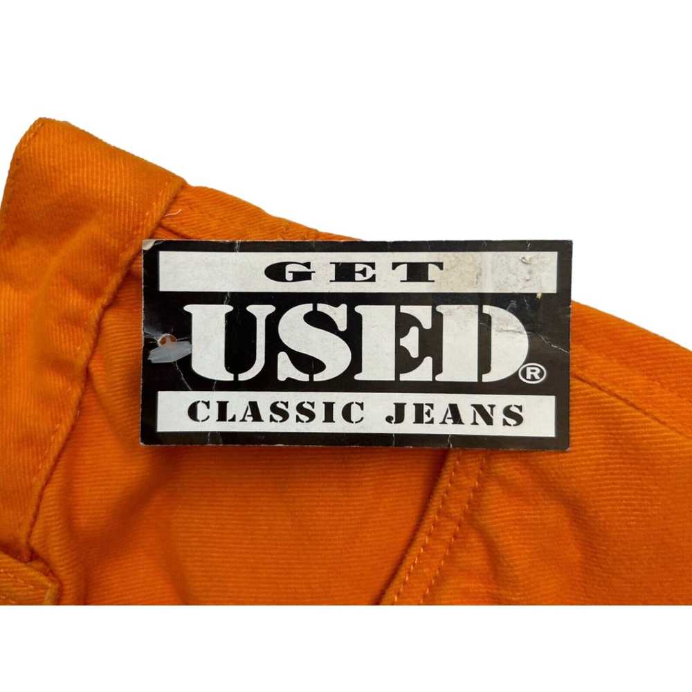 Vintage vintage get used orange jeans mens size 3… - image 3