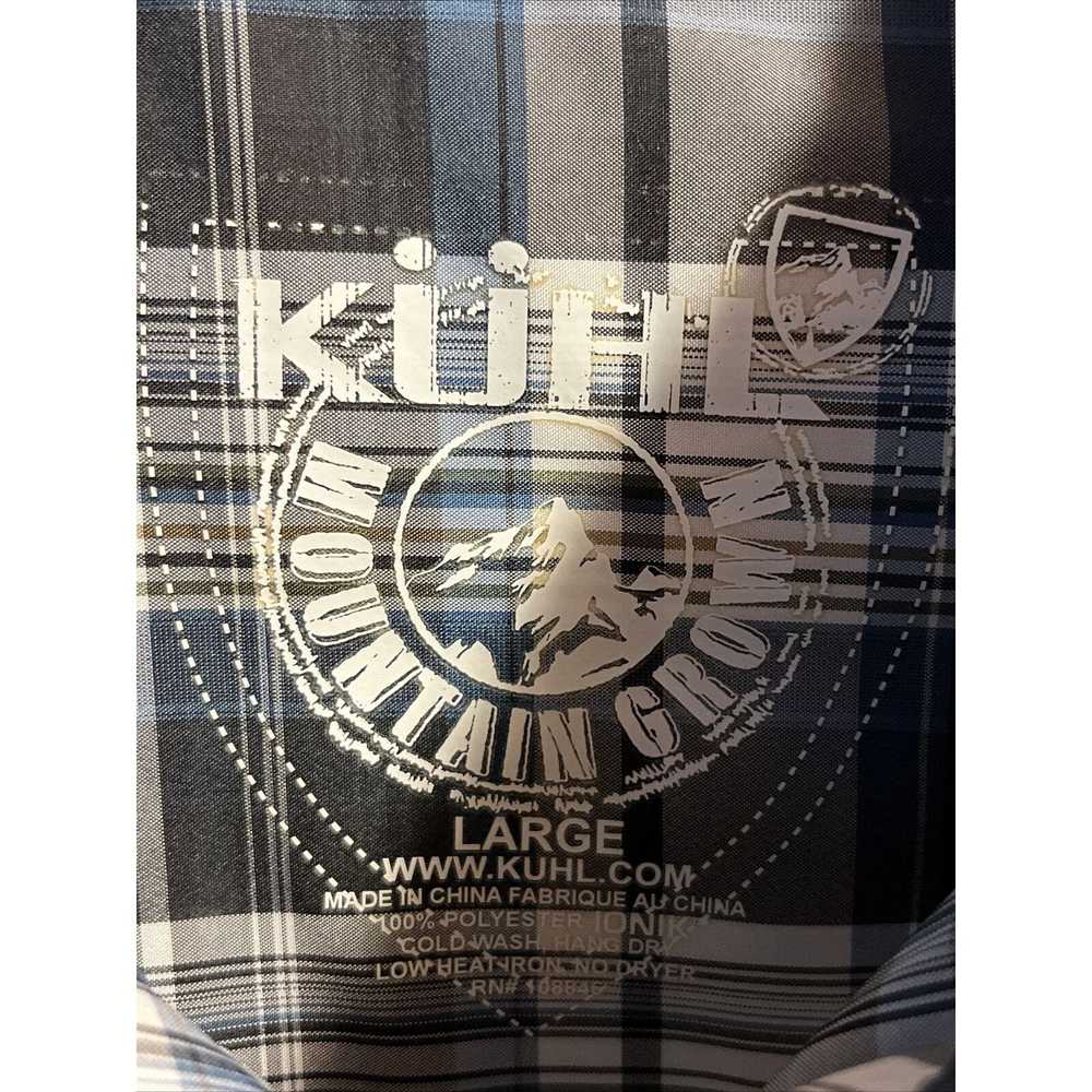 Kuhl Kuhl Men's Sz L Gray Blue Plaid SS Button Up… - image 3