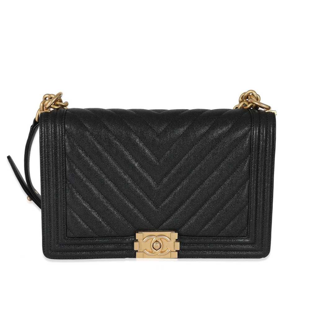 Chanel Chanel Black Caviar Medium Boy Bag - image 1