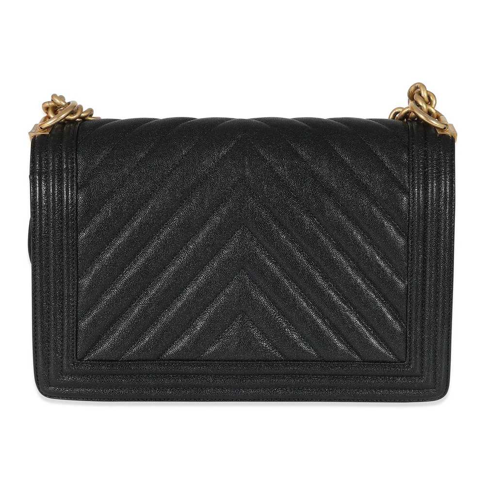 Chanel Chanel Black Caviar Medium Boy Bag - image 3