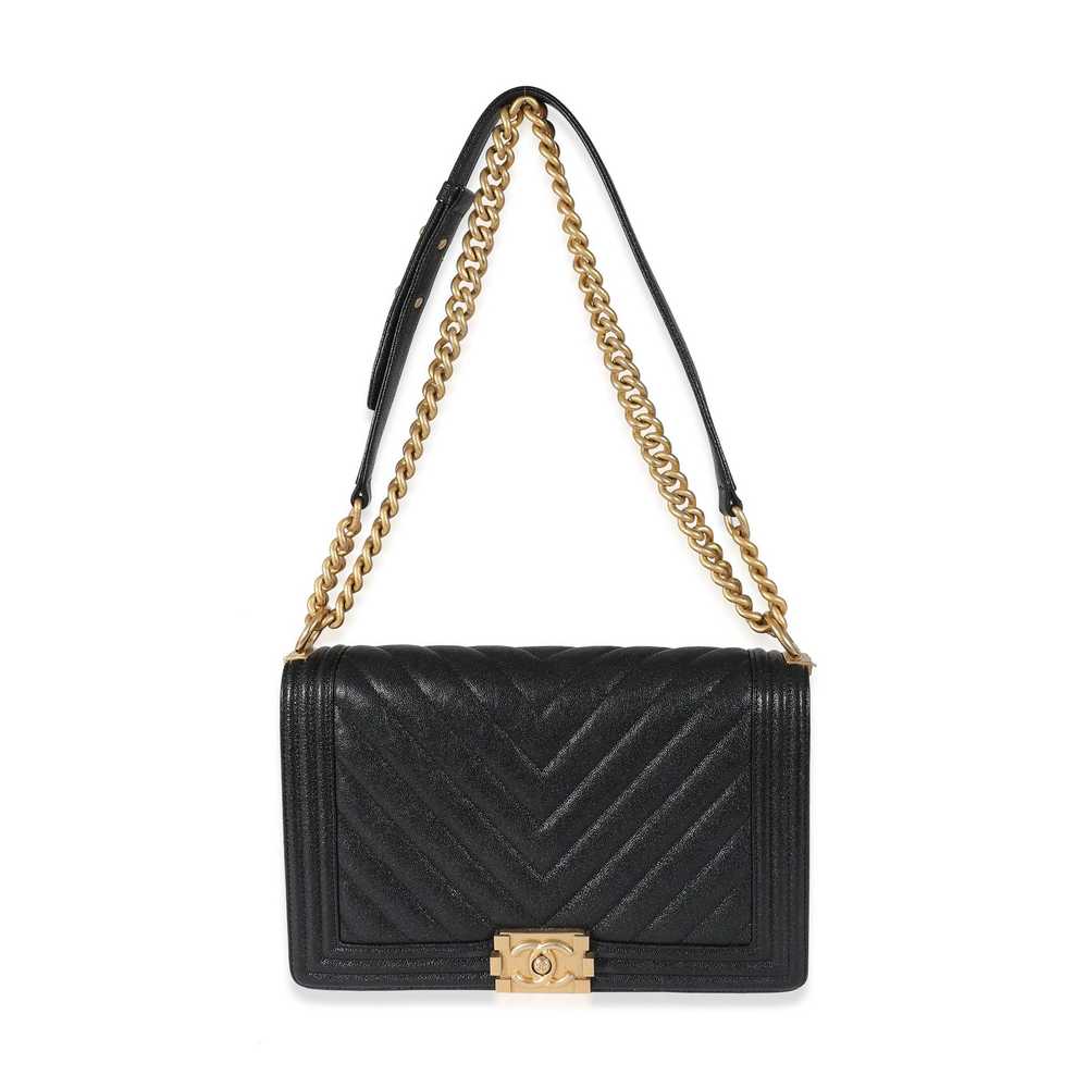 Chanel Chanel Black Caviar Medium Boy Bag - image 4