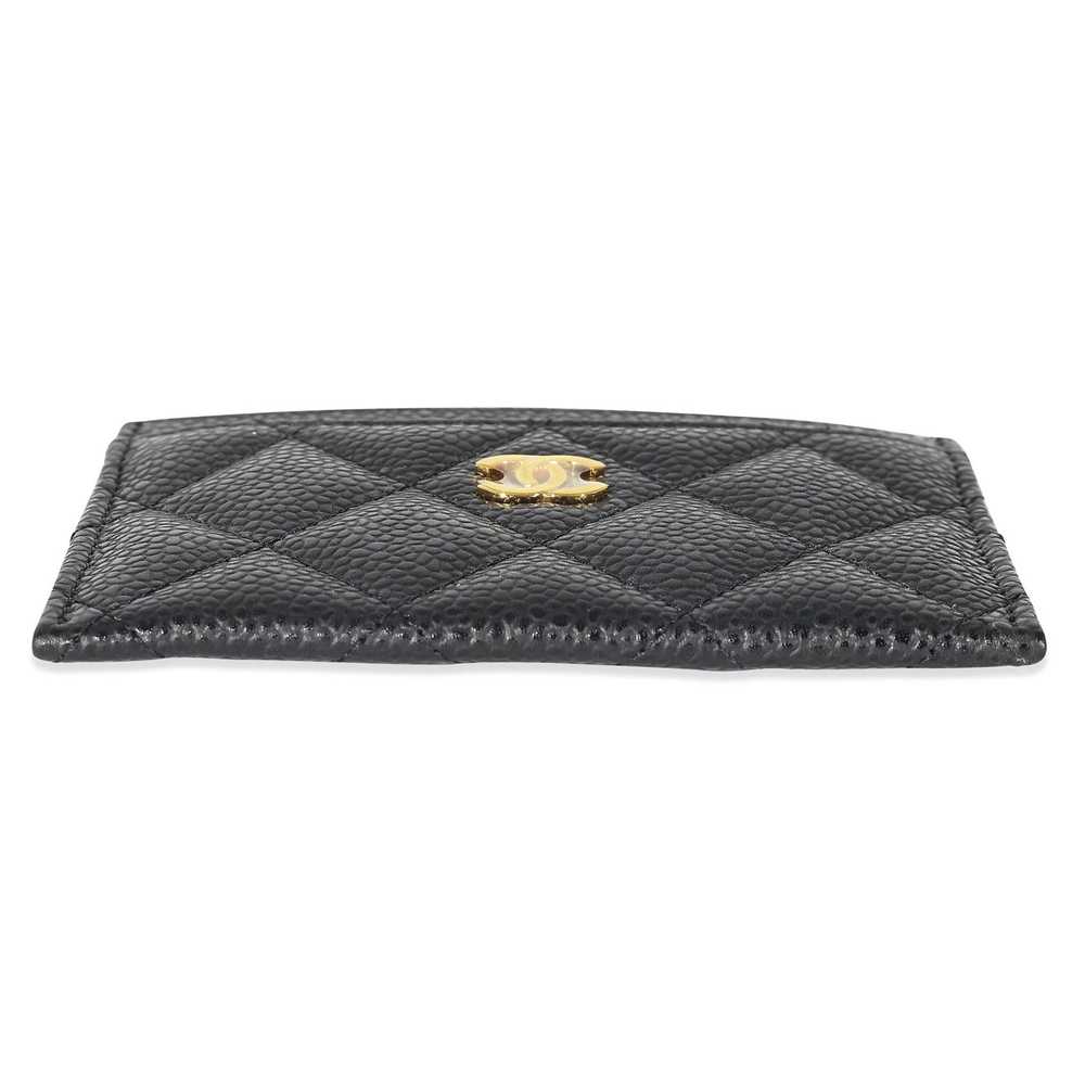 Chanel Chanel Black Quilted Caviar Card Case - image 7