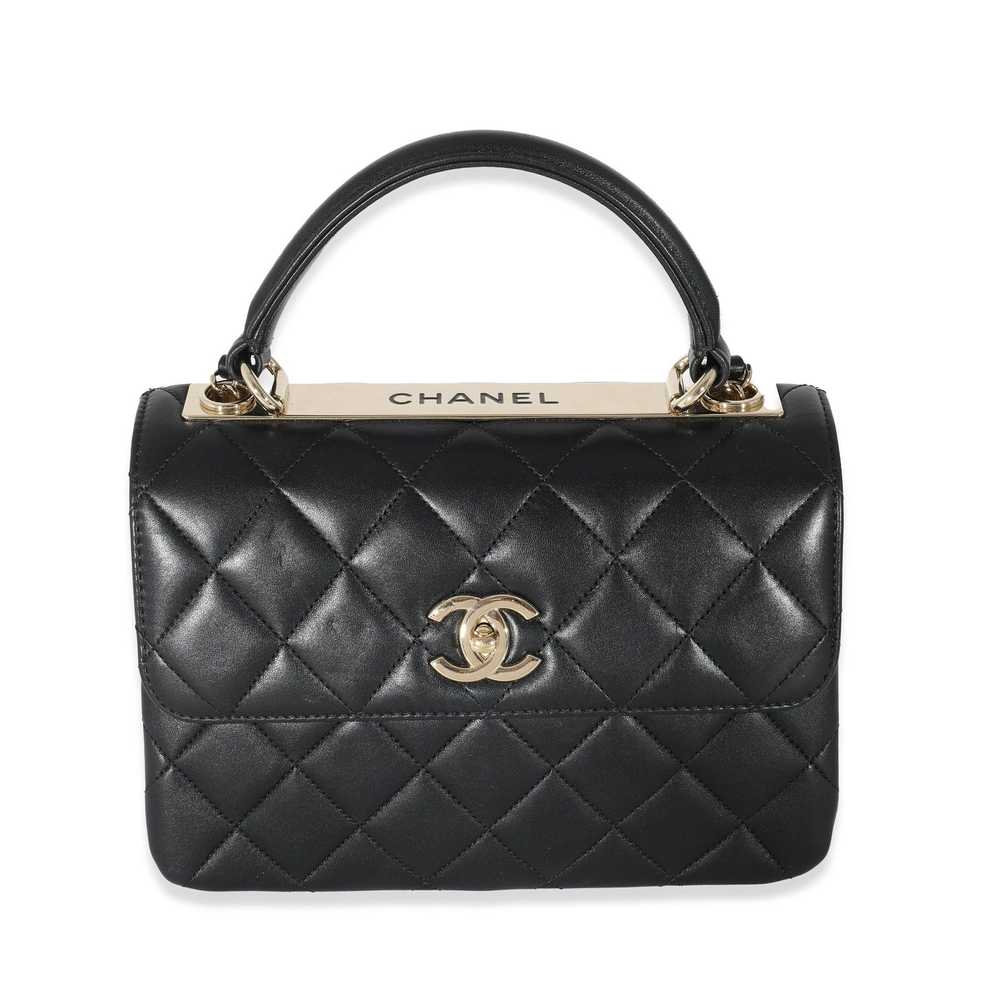 Chanel Chanel Black Quilted Lambskin Medium Trend… - image 1
