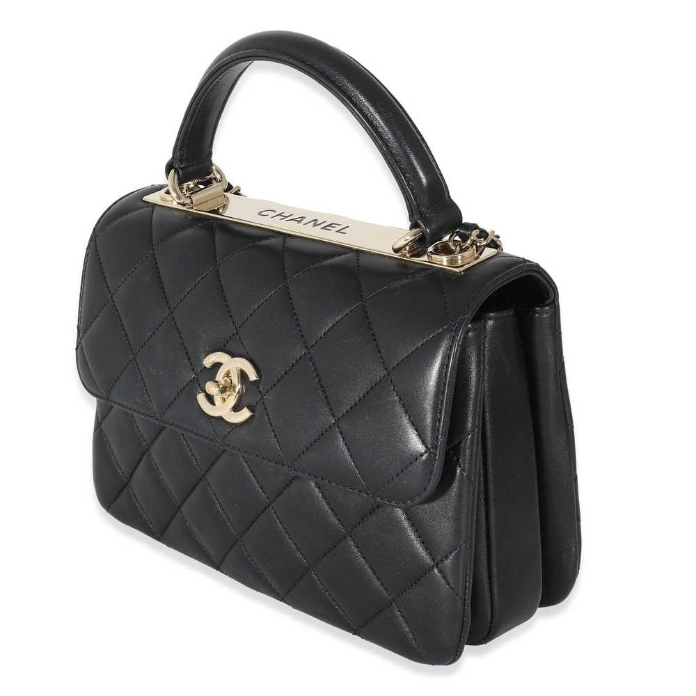 Chanel Chanel Black Quilted Lambskin Medium Trend… - image 2
