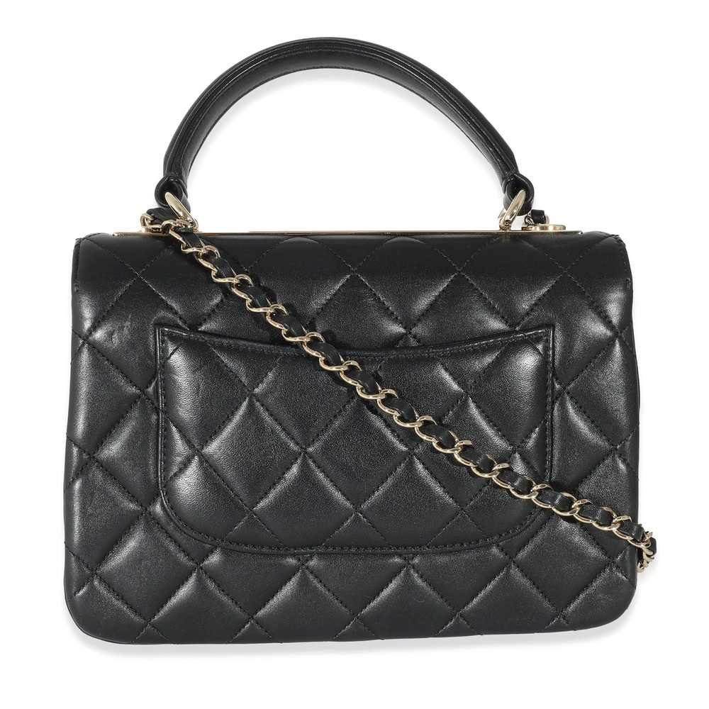 Chanel Chanel Black Quilted Lambskin Medium Trend… - image 3