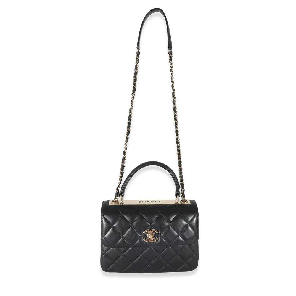 Chanel Chanel Black Quilted Lambskin Medium Trend… - image 4