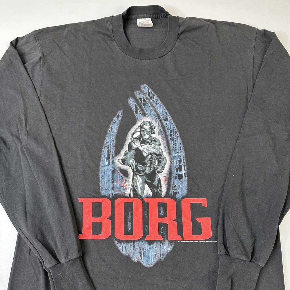 Vintage Vintage Star Trek 1996 Borg Shirt XL Black - image 3