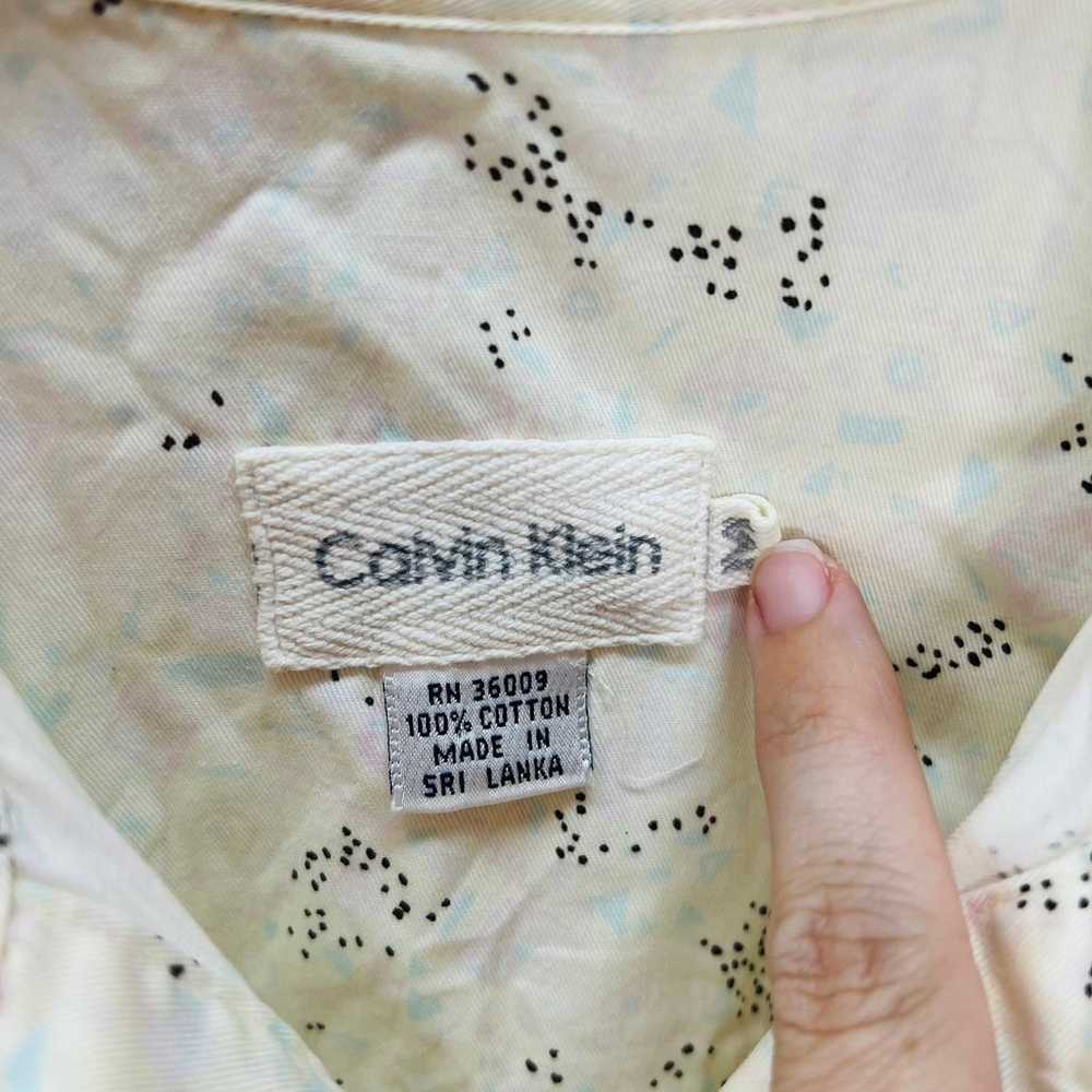 Vintage 80s Calvin Klein Womens Button Front Shir… - image 4