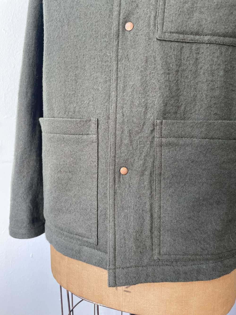 Private White V.C. Green Wool/Cotton Shacket, Siz… - image 5