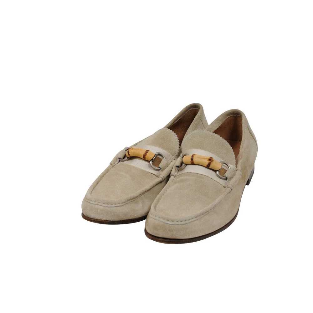Gucci Bamboo Buckle Horsebit Penny Loafers Beige - image 3