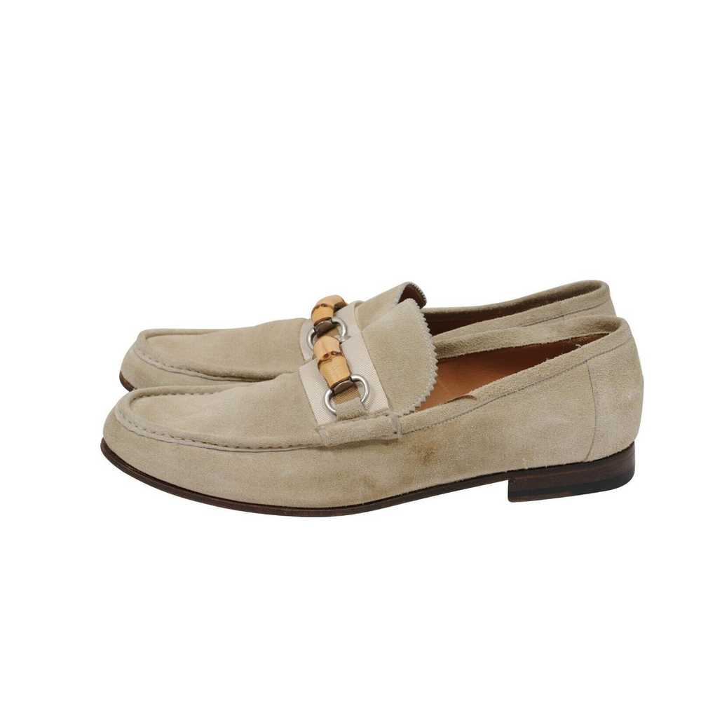 Gucci Bamboo Buckle Horsebit Penny Loafers Beige - image 4
