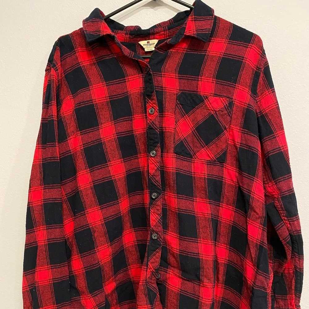 Vintage Woolrich Red and Black Flannel - image 1