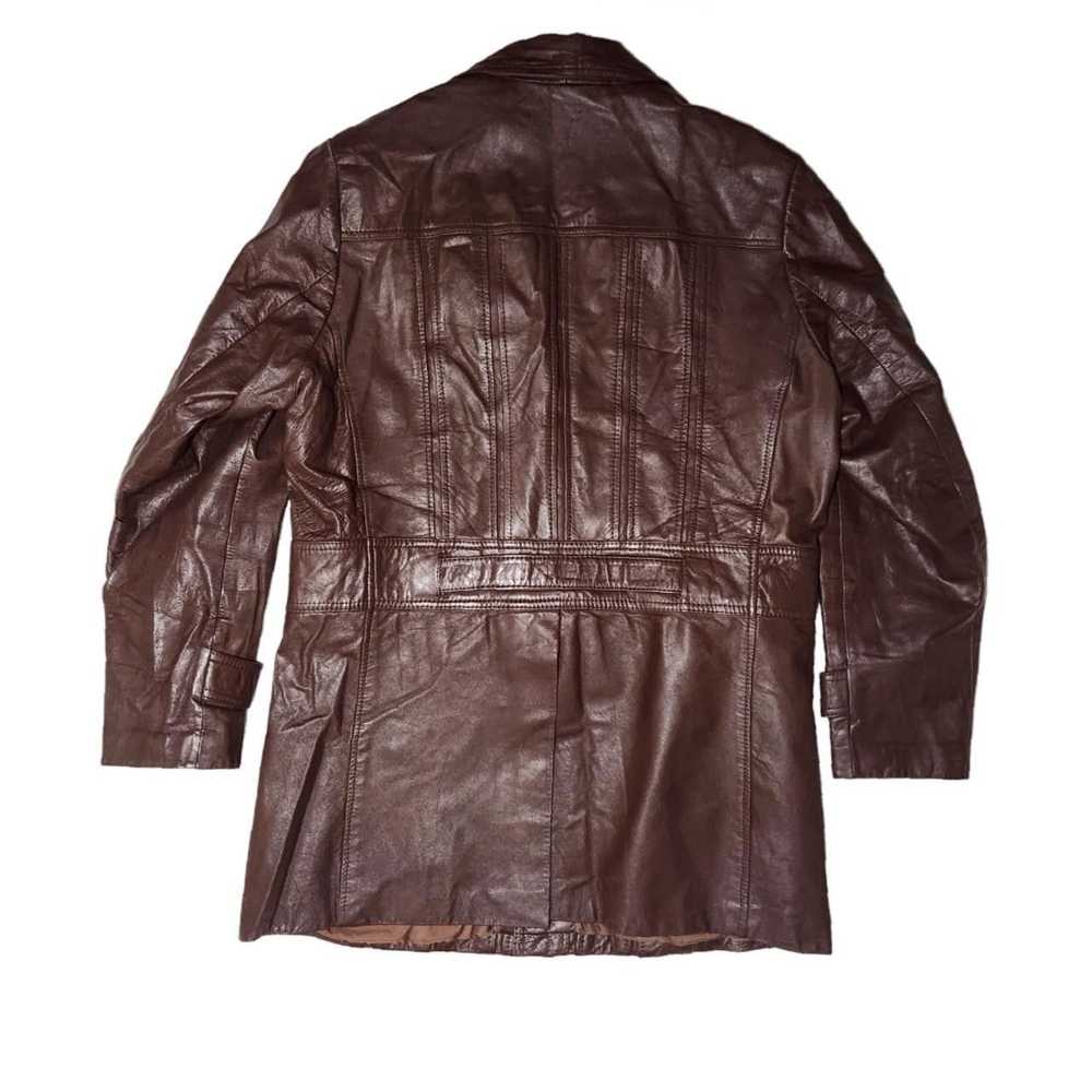 Leather × Leather Jacket × Vintage 70s Leather Be… - image 2