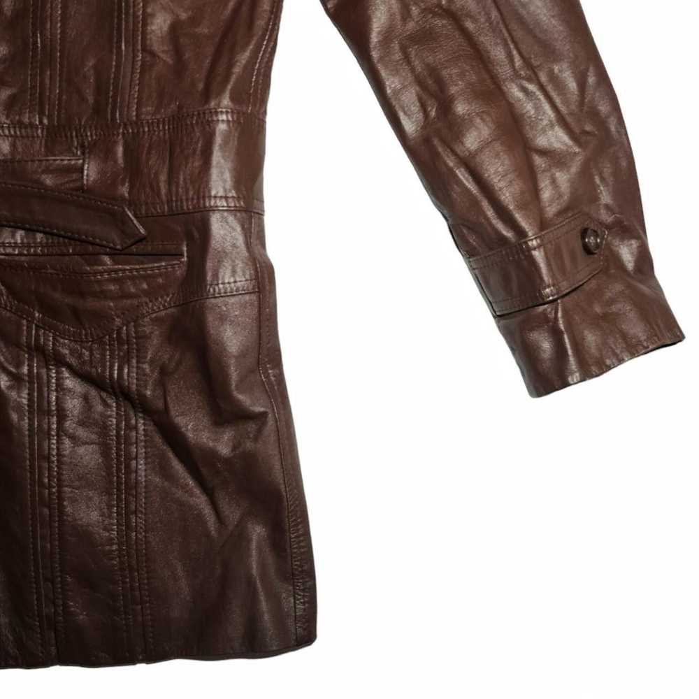Leather × Leather Jacket × Vintage 70s Leather Be… - image 3