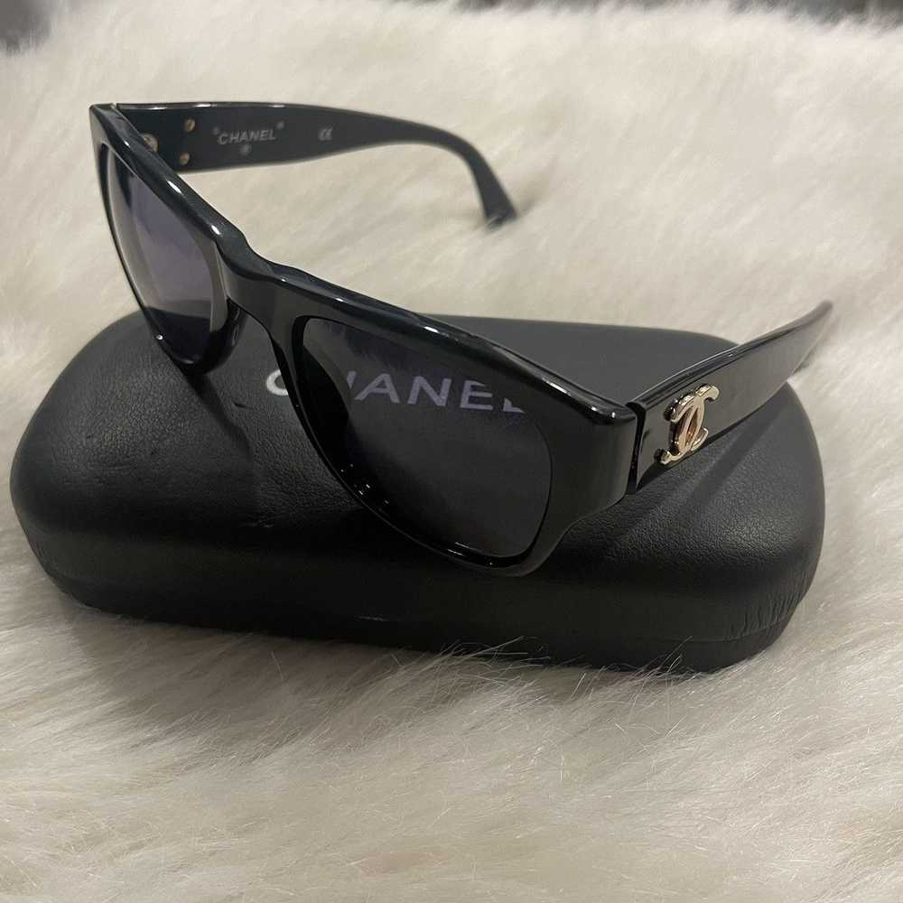 Chanel × Vintage Authentic Chanel black sunglasse… - image 4