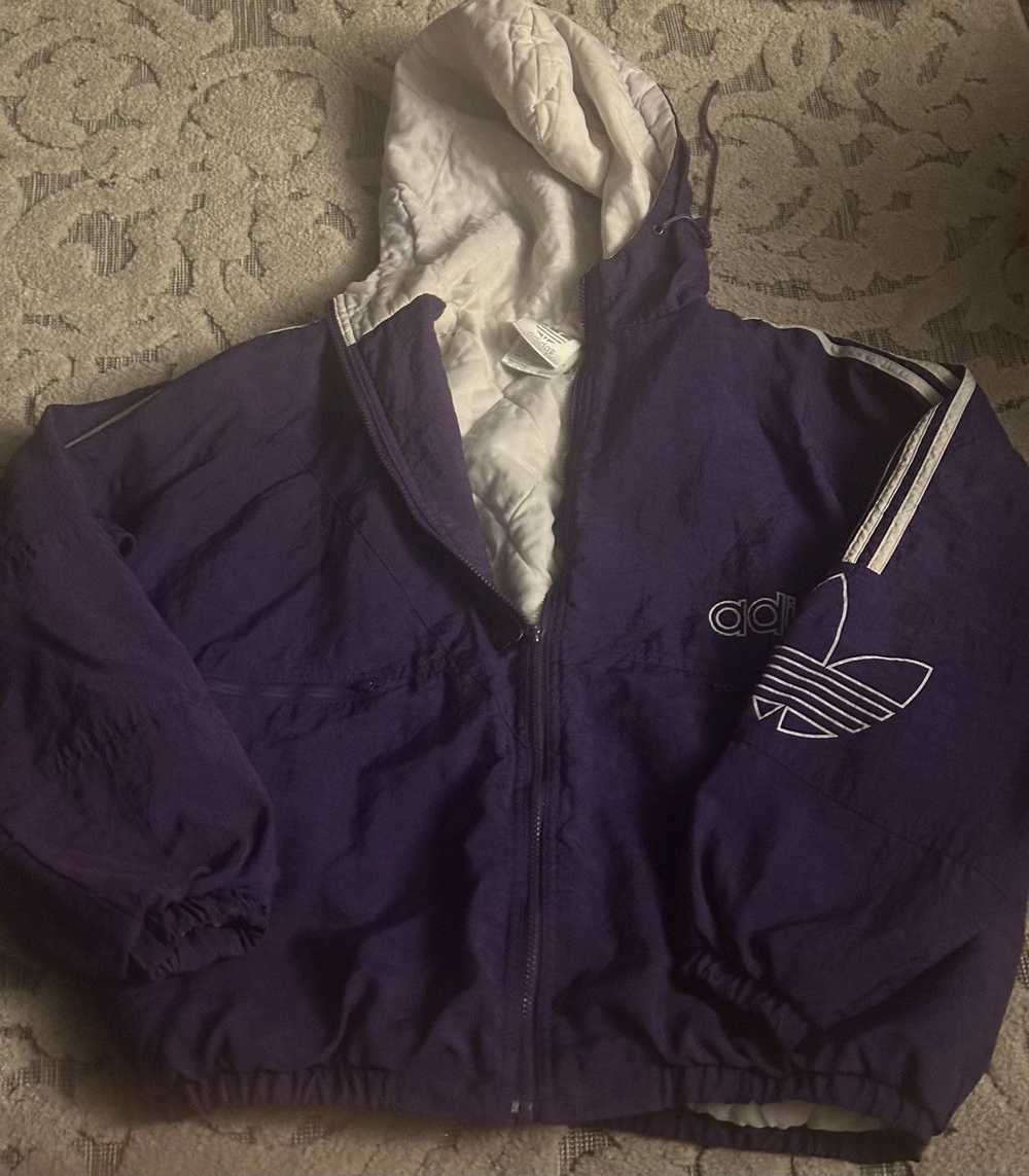 Adidas Vintage 90’s Adidas purple Puffy Jacket 90s - image 10