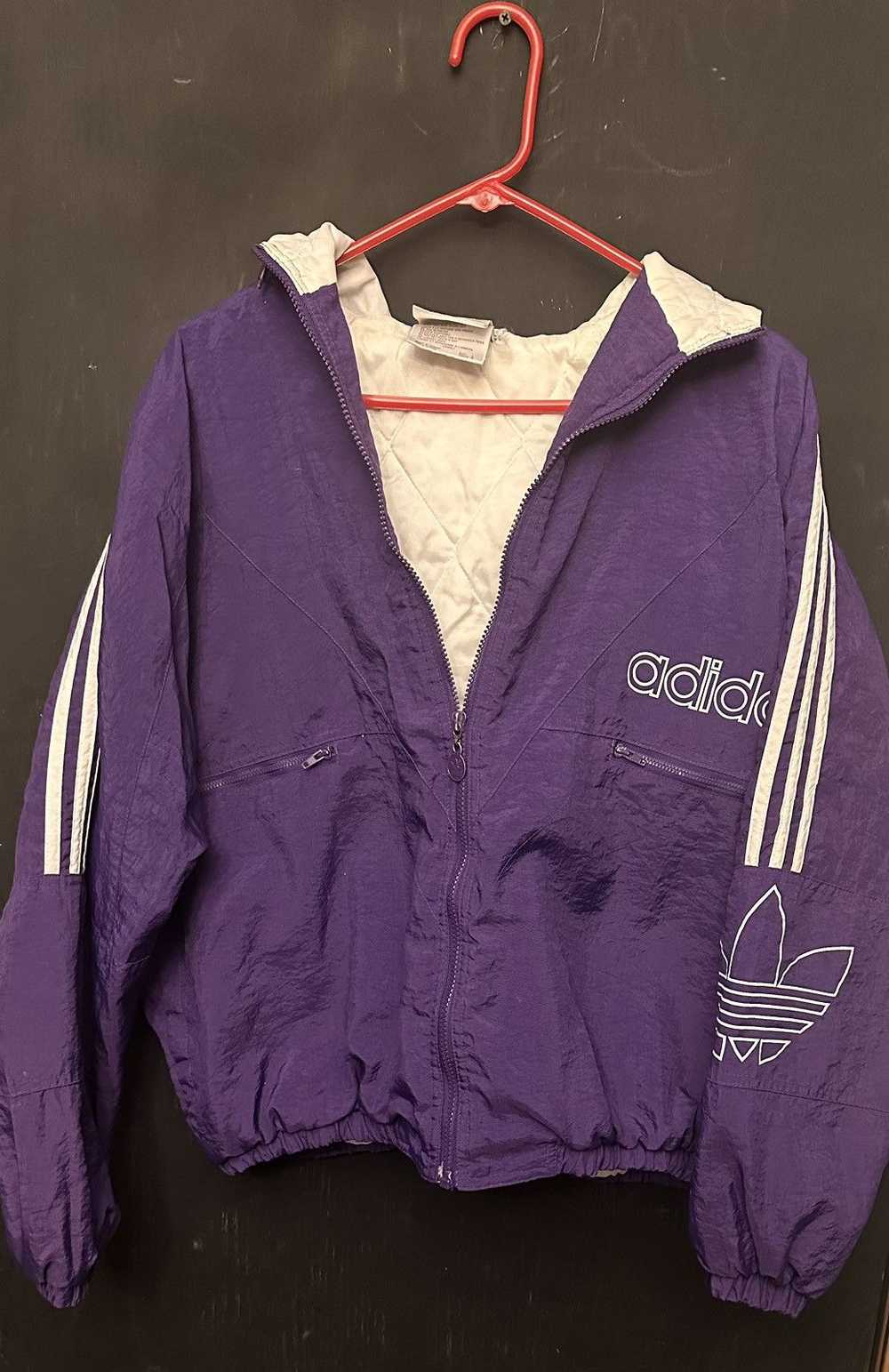 Adidas Vintage 90’s Adidas purple Puffy Jacket 90s - image 1