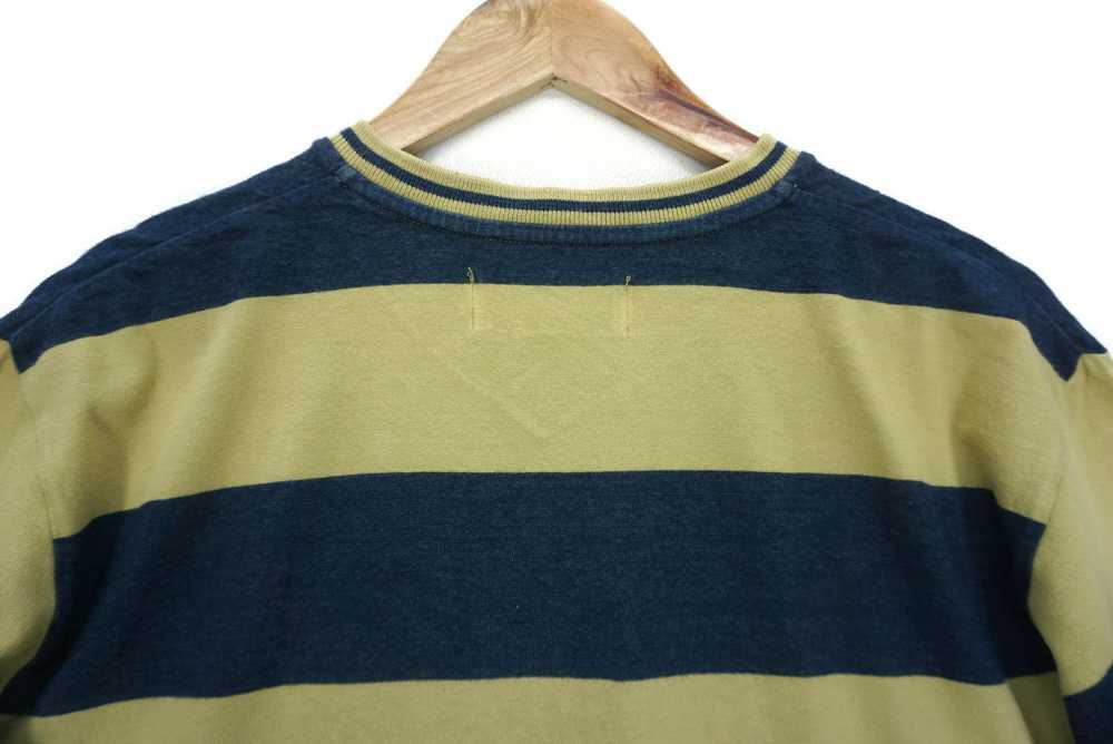 Pringle Of Scotland × Vintage Striped Tee V Neck … - image 11