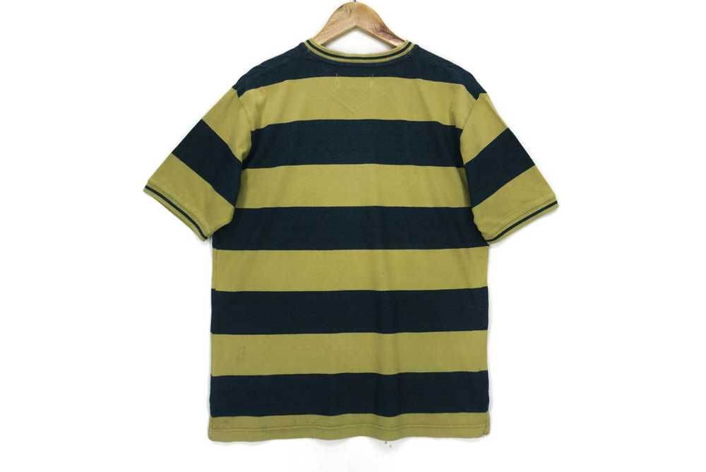 Pringle Of Scotland × Vintage Striped Tee V Neck … - image 2