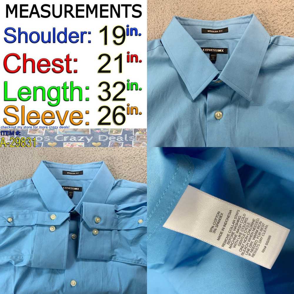 Express EXPRESS 1MX Shirt Mens Large Button Up Lo… - image 4