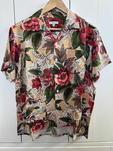 Engineered Garments Floral Print Camp Collar Shirt