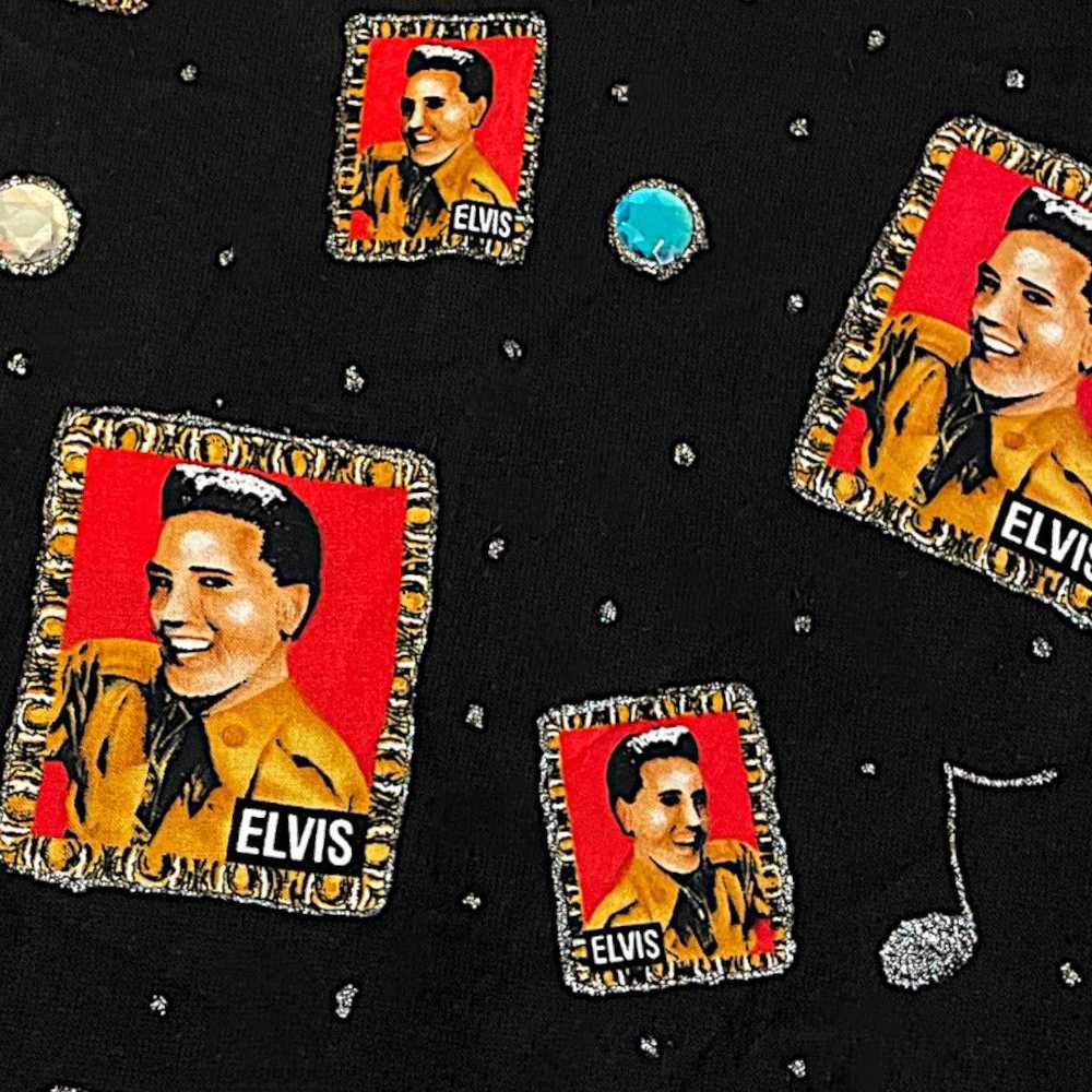 Handmade × Tultex × Vintage Elvis Kitsch Puffy Pa… - image 2