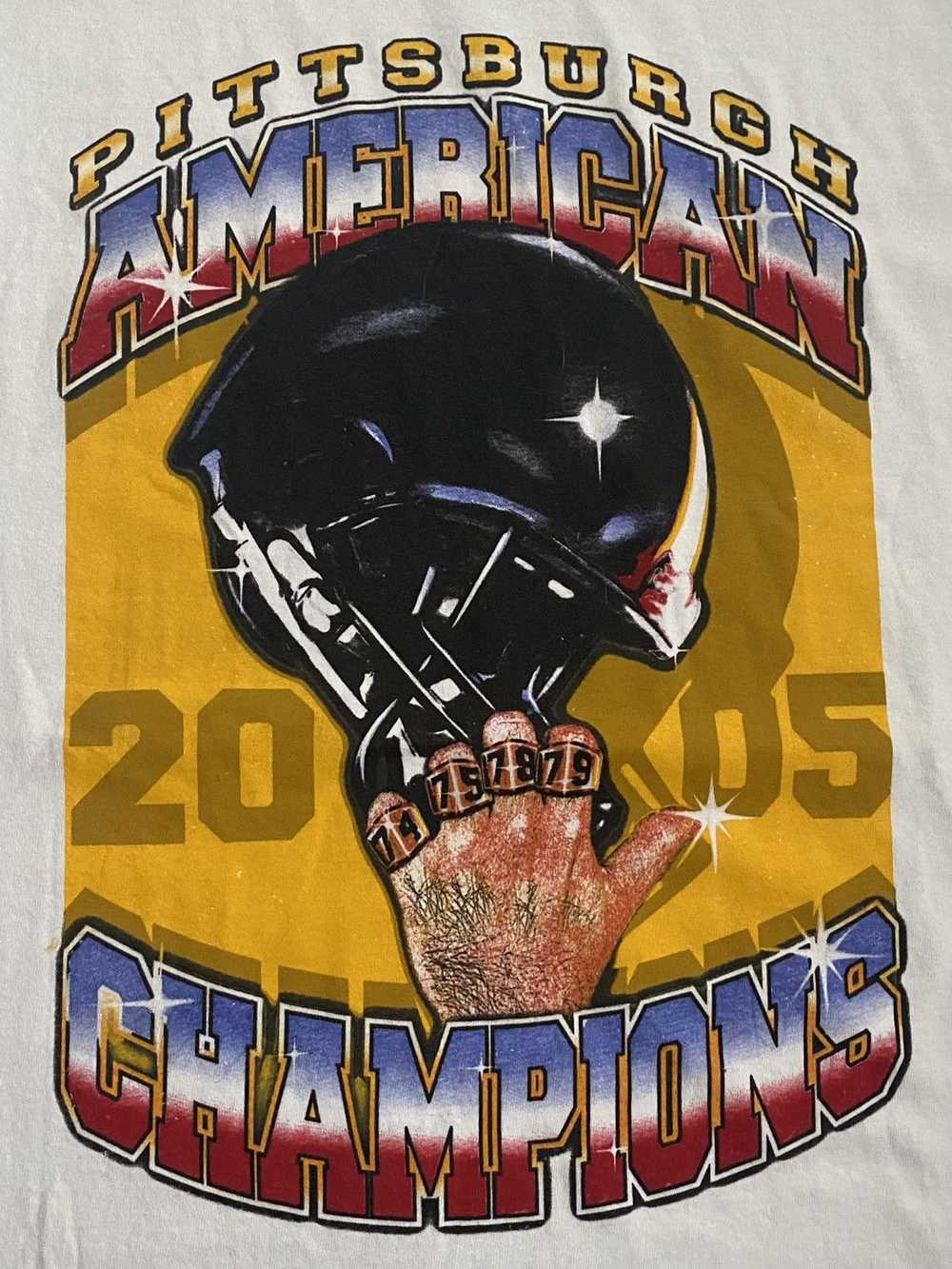 Art × NFL × Vintage 2005 Pittsburgh Steelers Amer… - image 2