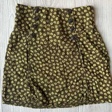 Madewell Madewell Green Floral Skirt Size XS - image 1