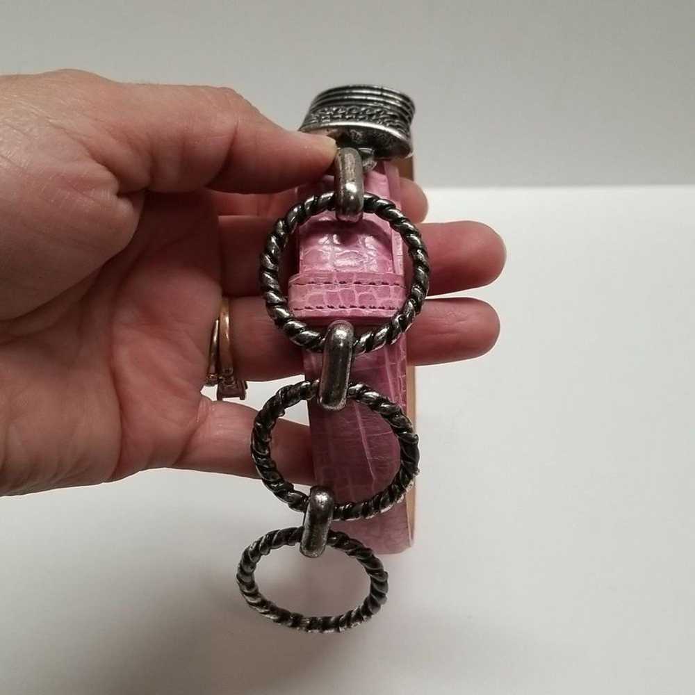 {Sandy Duftler Designs} Pink Leather Adjustable B… - image 3