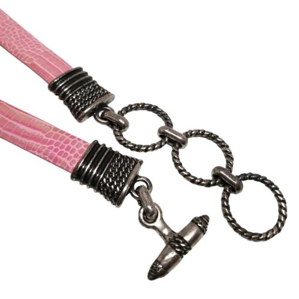 {Sandy Duftler Designs} Pink Leather Adjustable B… - image 5