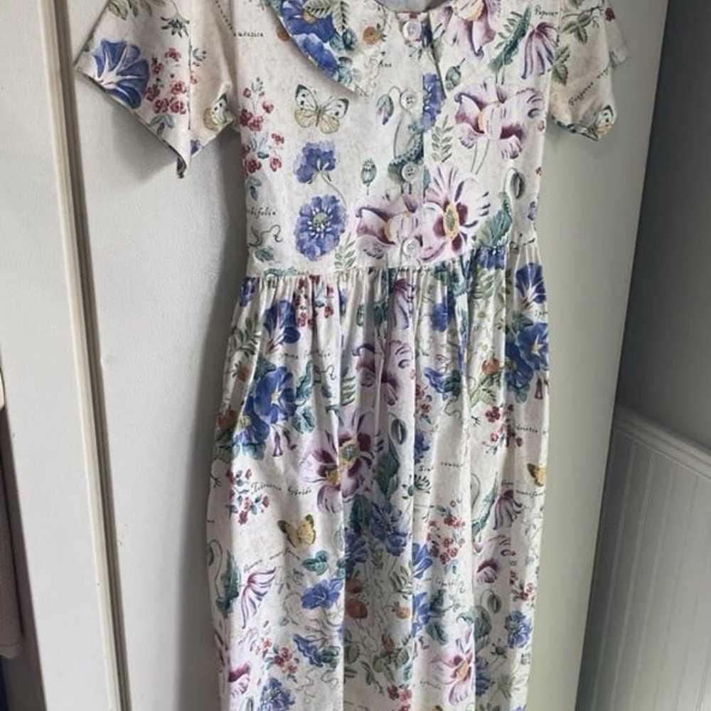 Vintage Dock Of The Bay Floral Maxi Dress Size XS… - image 6
