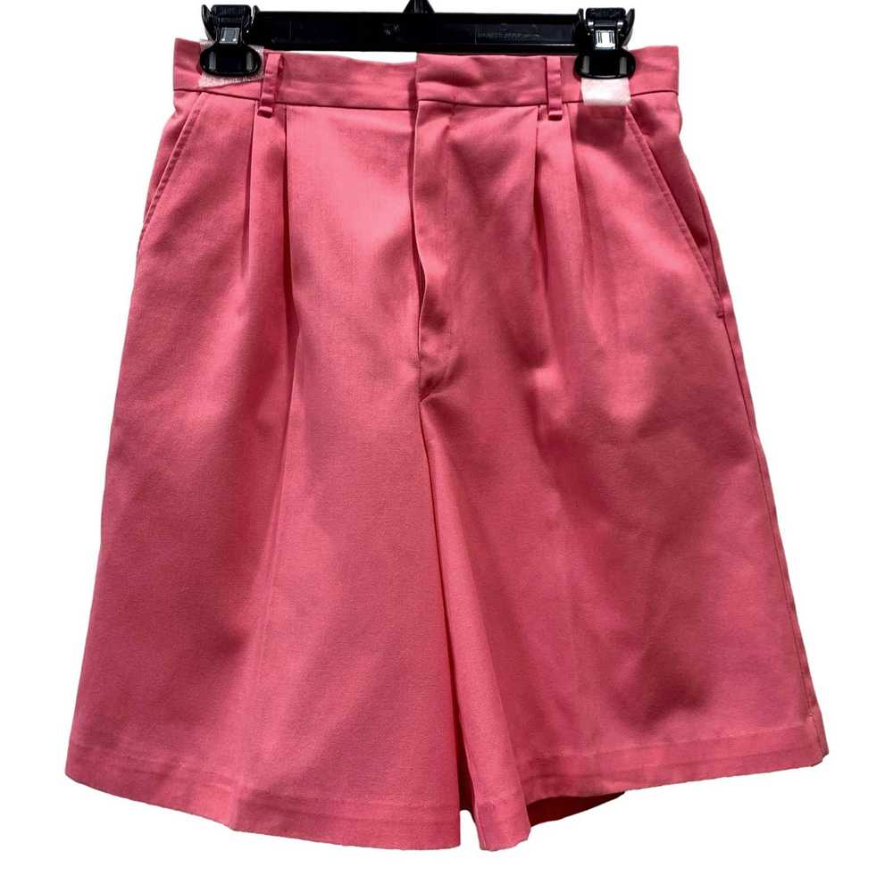 Vintage 70s Pink High Waisted Pleated Walking Sho… - image 2