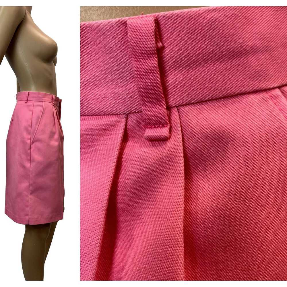 Vintage 70s Pink High Waisted Pleated Walking Sho… - image 5