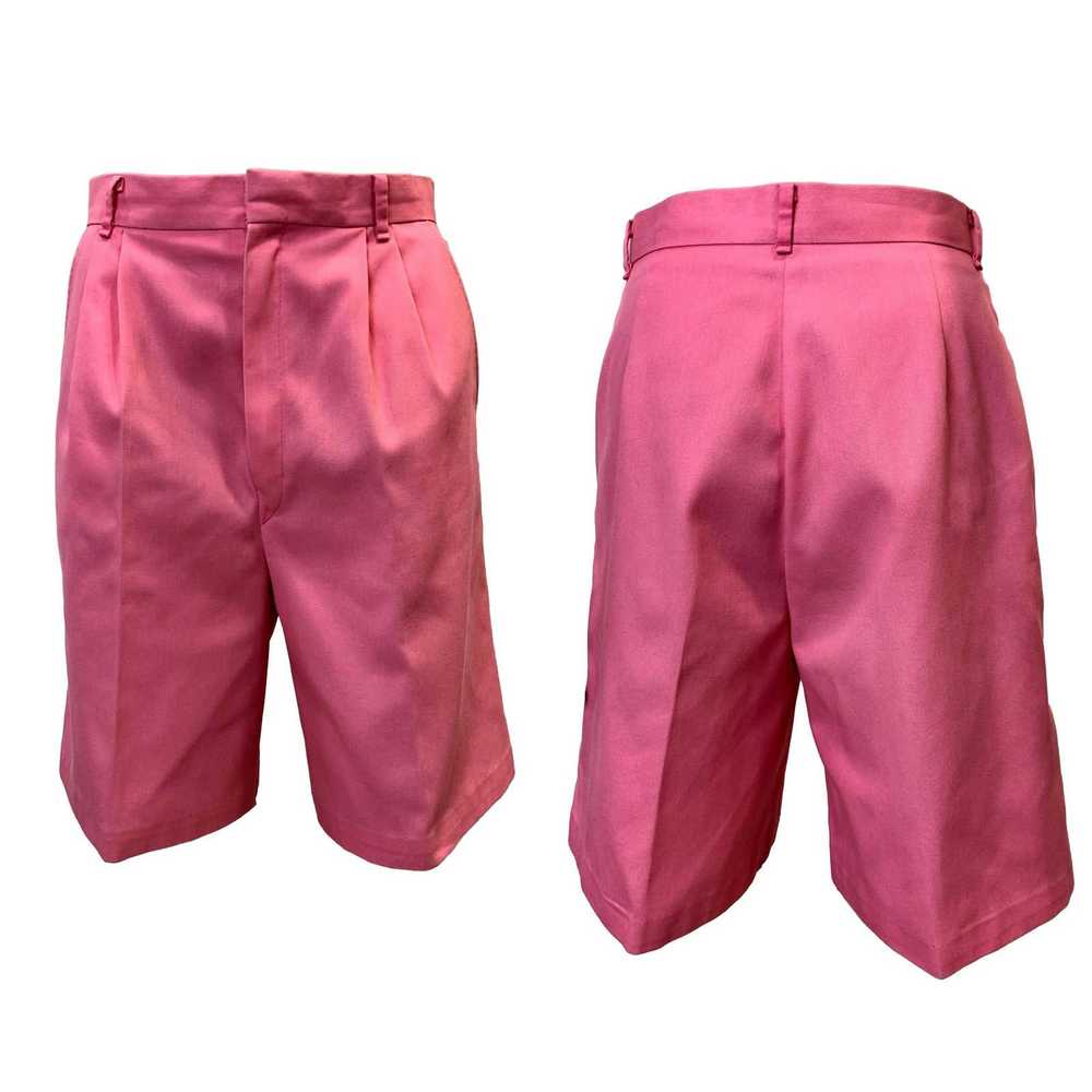 Vintage 70s Pink High Waisted Pleated Walking Sho… - image 6