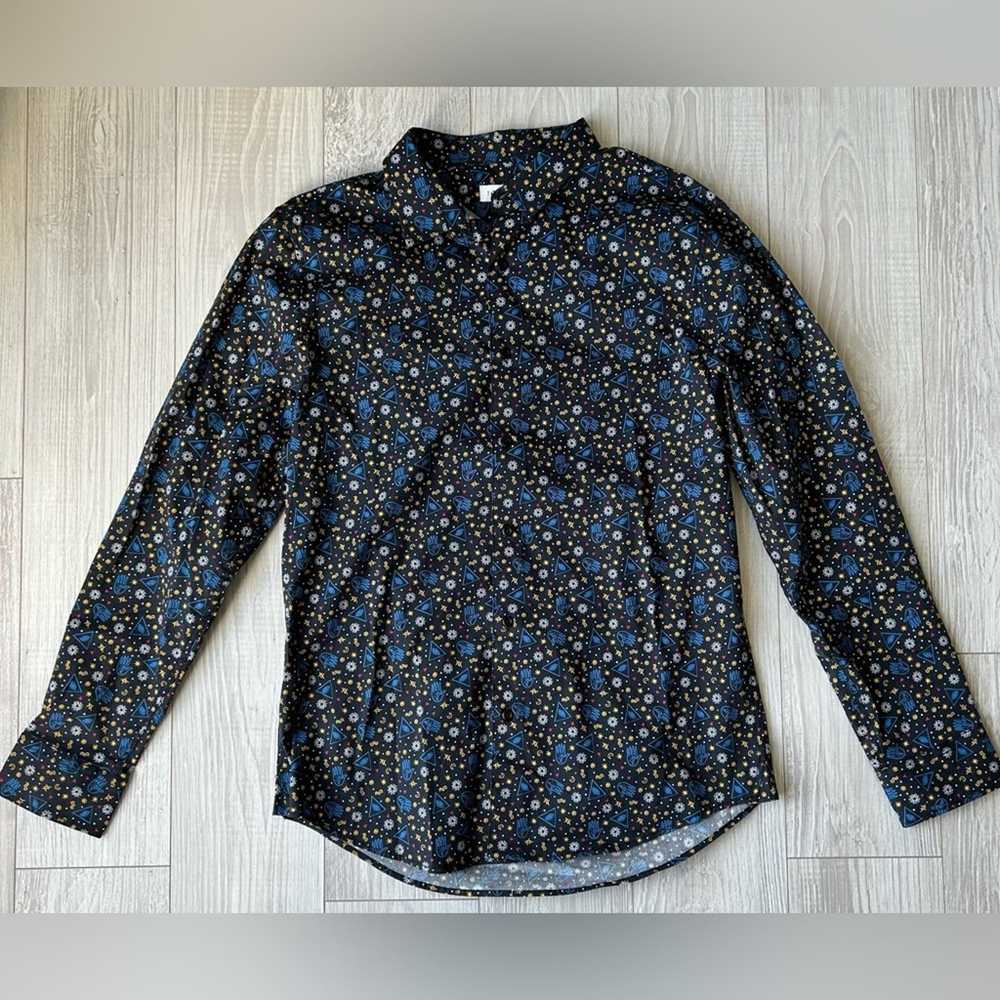 The Rail The Rail Zodiac Print Button Down Shirt … - image 1