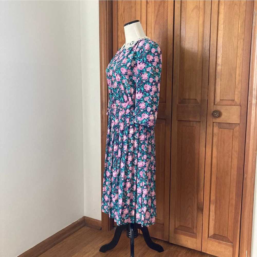 Vintage Lisa Petites Floral Midi Dress, Size S? - image 2