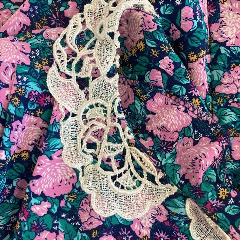 Vintage Lisa Petites Floral Midi Dress, Size S? - image 4