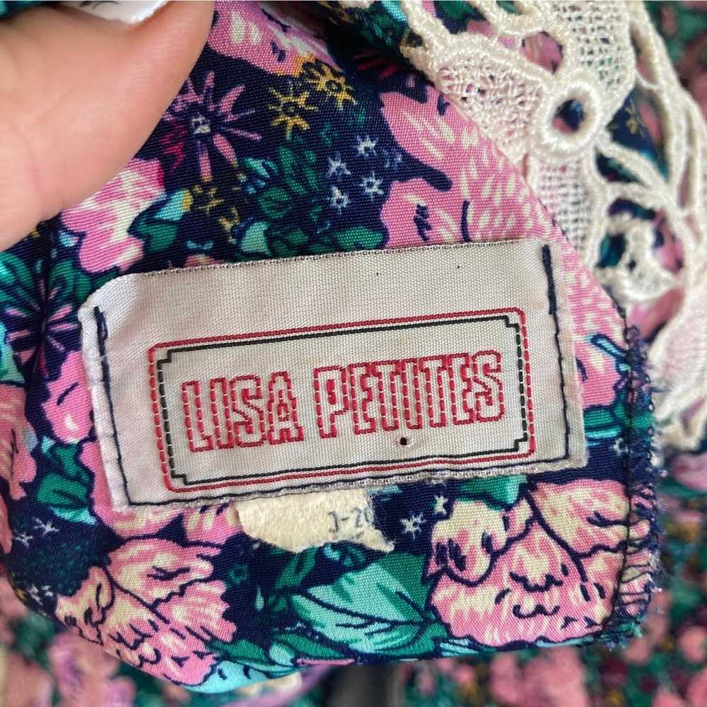 Vintage Lisa Petites Floral Midi Dress, Size S? - image 5