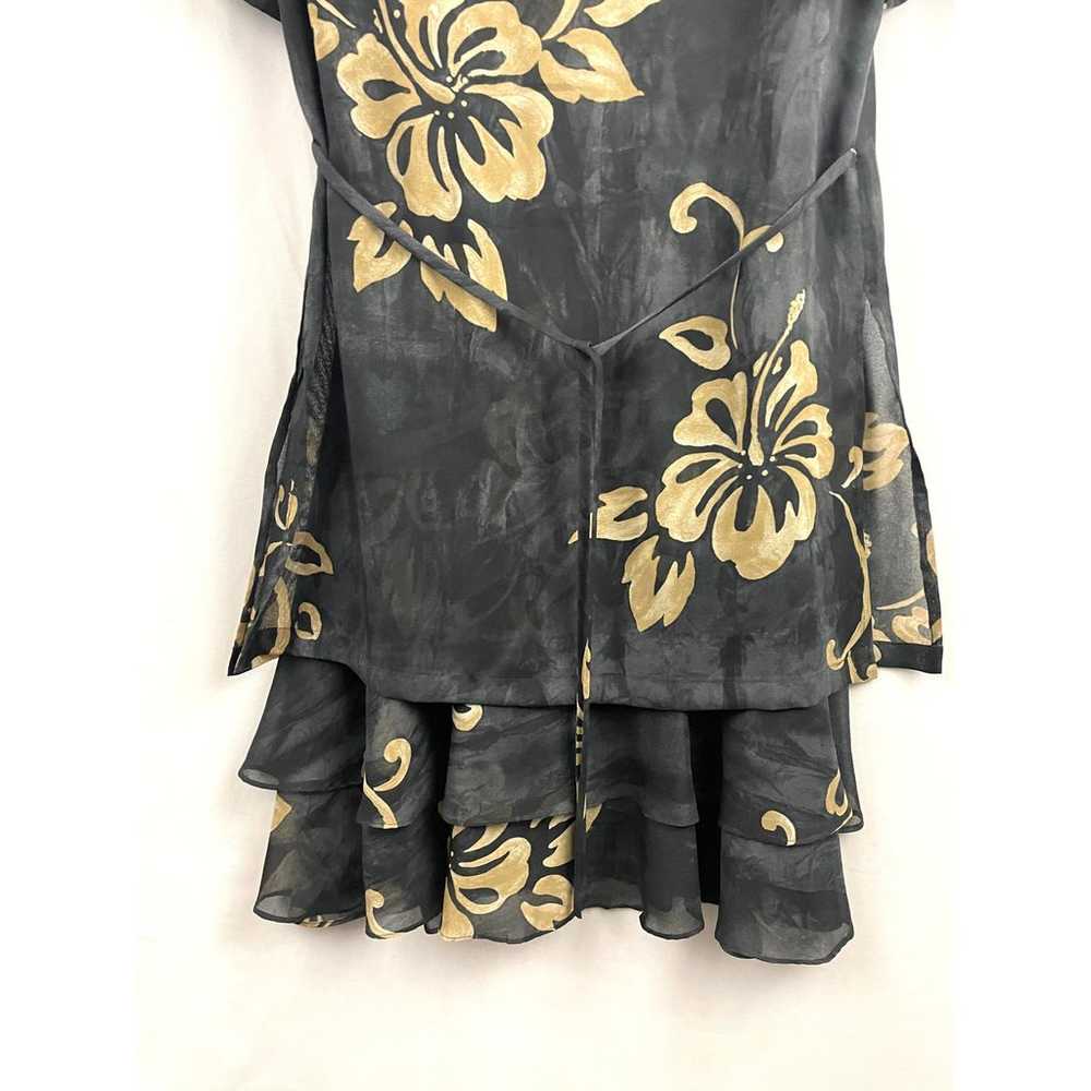 VTG Liz Claiborne Floral Dress Sz 10 Lined Casual… - image 9