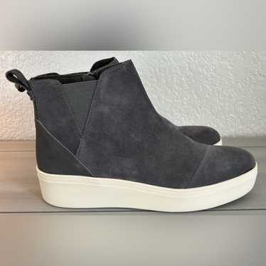 Toms Toms Gray Suede Wedge Sneakers Size 9 - image 1