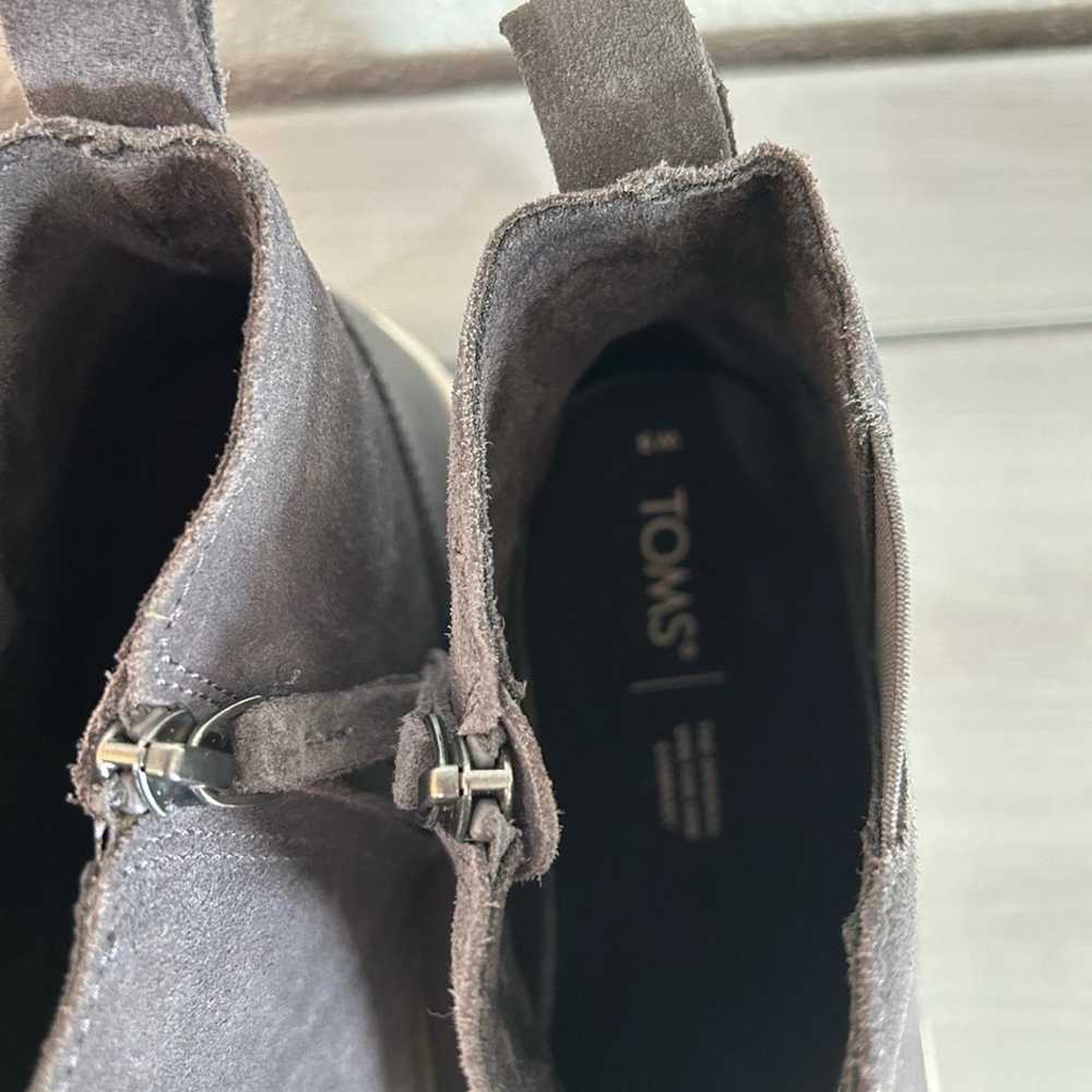 Toms Toms Gray Suede Wedge Sneakers Size 9 - image 6