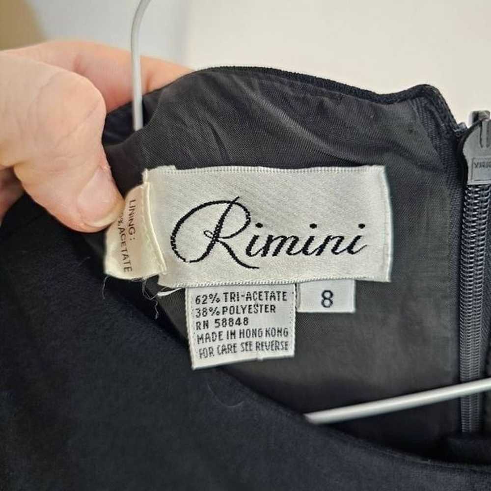 Vintage 80's Rimini A-line Midi Dress Black 8 - image 4