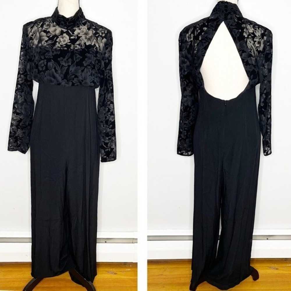 Vintage BB Collections Black Lace Gothic Long Sle… - image 1