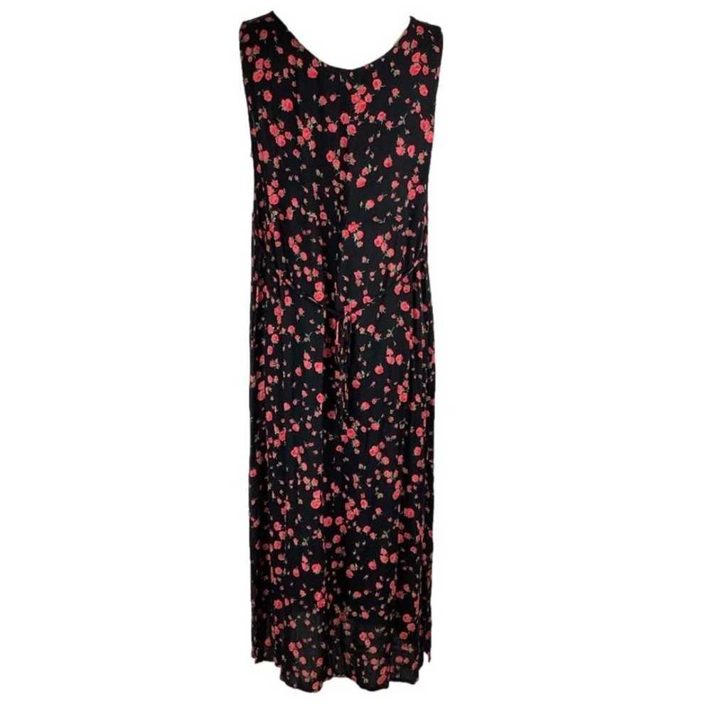 Vintage R&K Womens Rose Print Long Maxi Dress Cre… - image 2