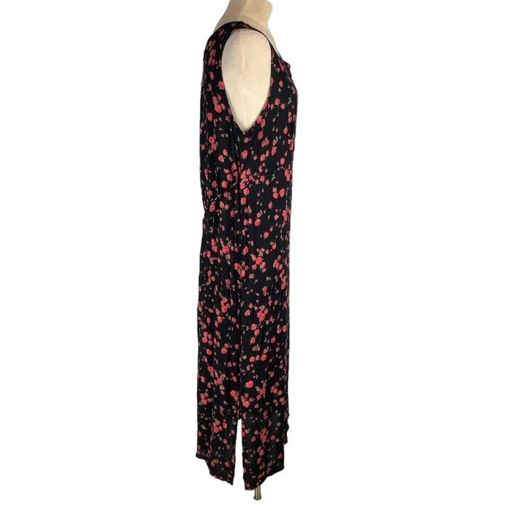 Vintage R&K Womens Rose Print Long Maxi Dress Cre… - image 3